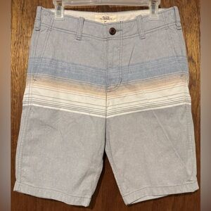 Hollister Cali Longboard Gray and Blue Striped Men's Shorts Size 30 Waist